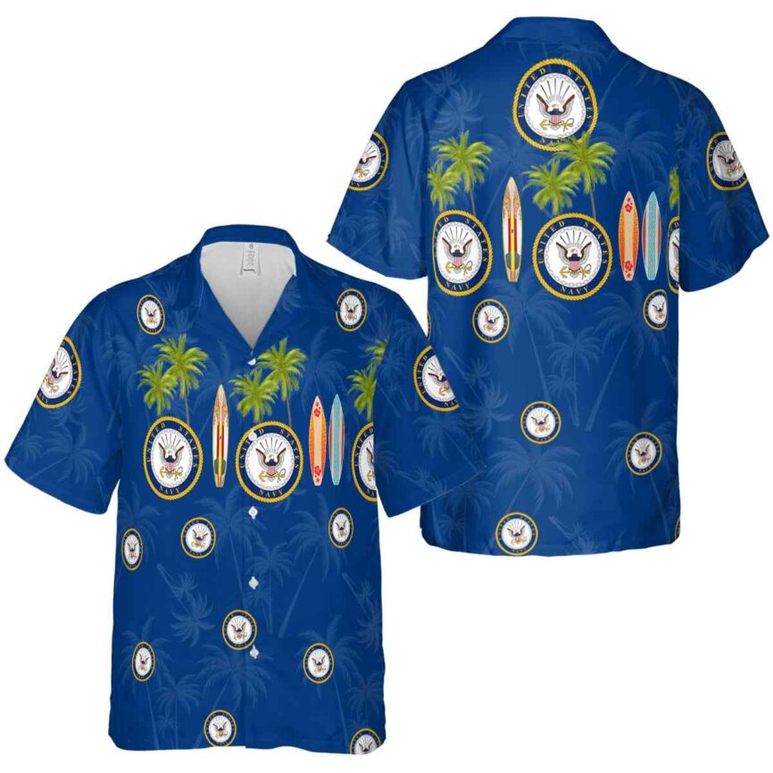 US Navy Island Theme Hawaiian Shirt Premium grade