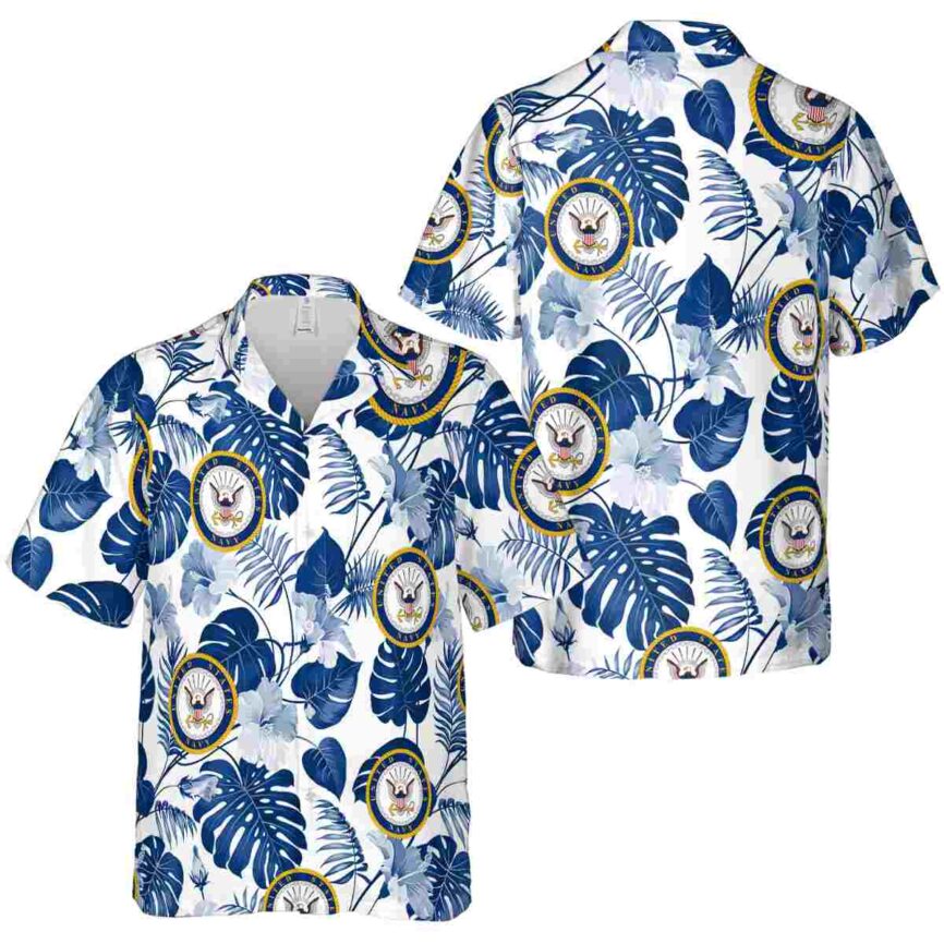 US Navy Leaf Pattern Hawaiian Shirt Premium grade