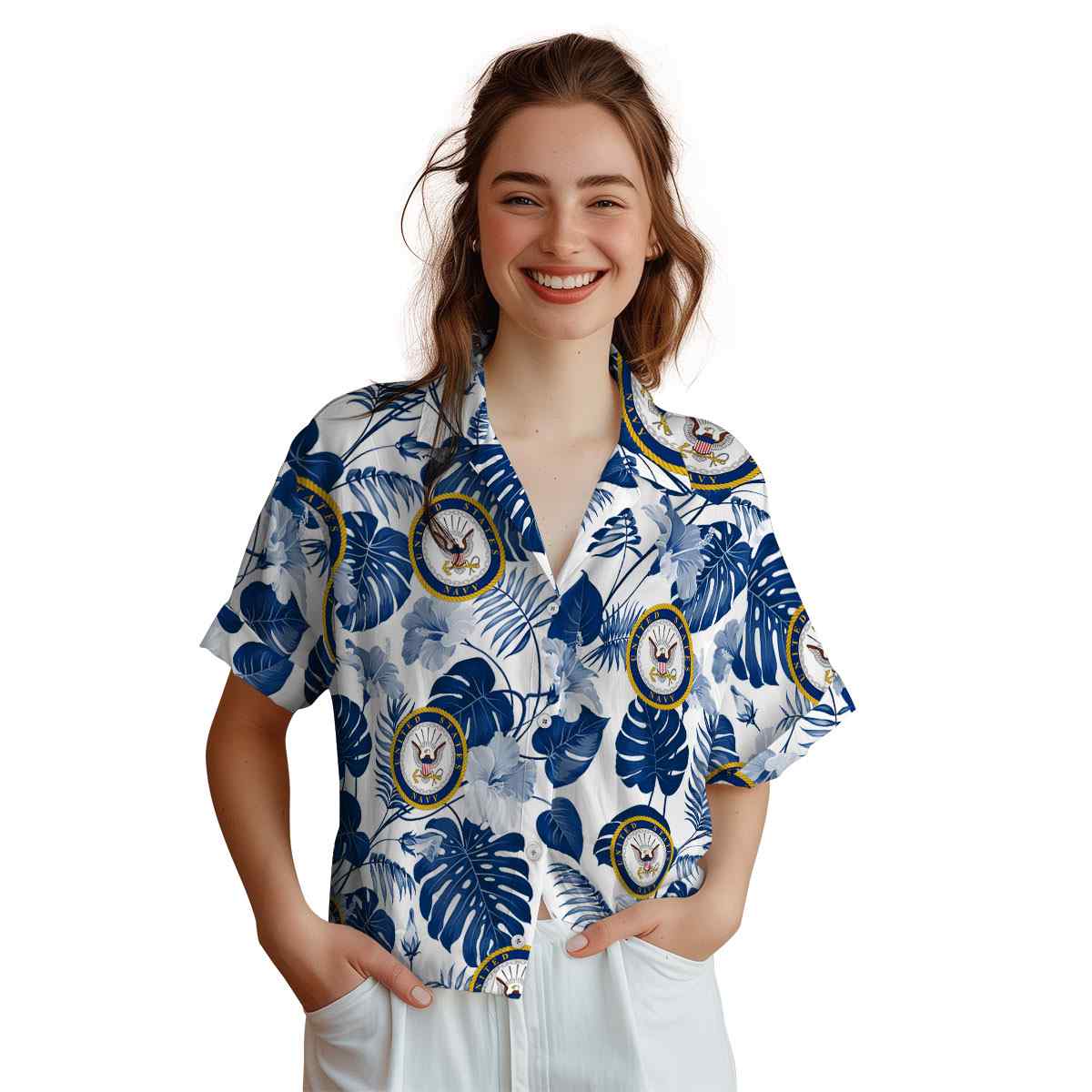 US Navy Leaf Pattern Hawaiian Shirt Top rated US Navy Leaf Pattern Hawaiian Shirt Top rated
