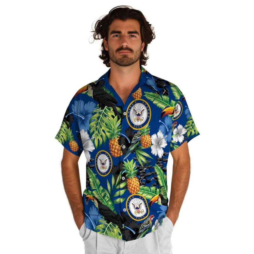 US Navy Leafy Toucan Hawaiian Shirt New Arrival