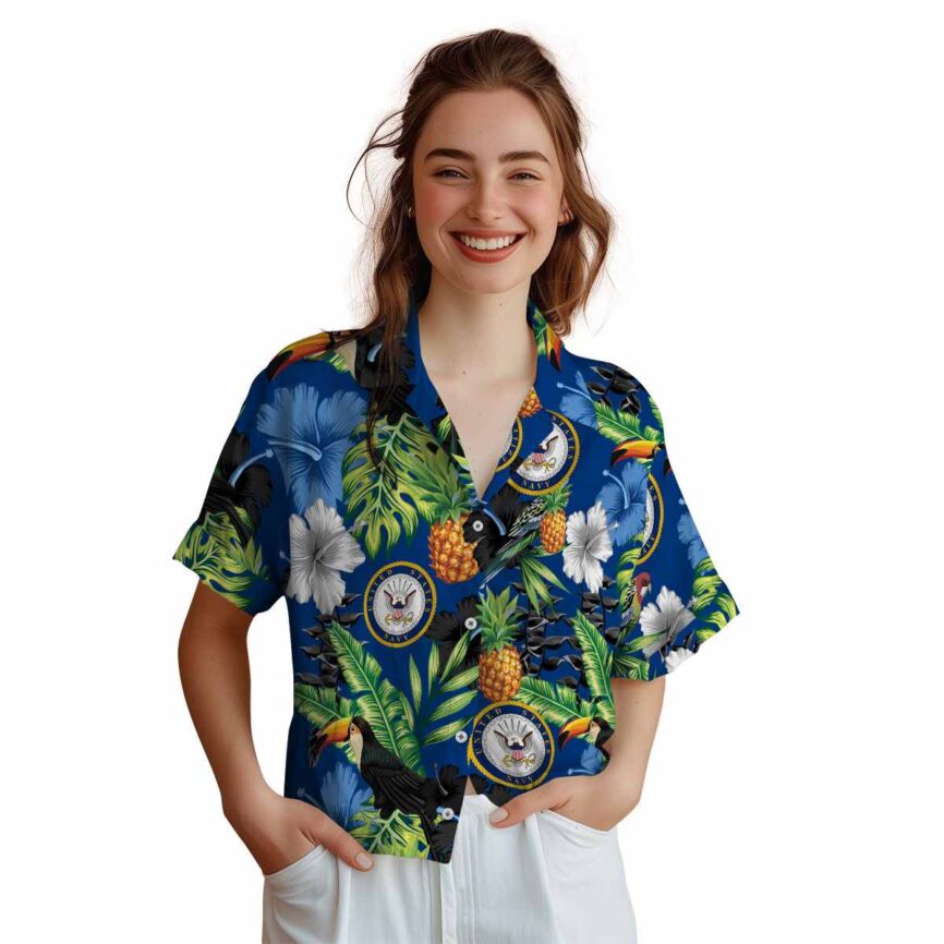 US Navy Leafy Toucan Hawaiian Shirt Top rated