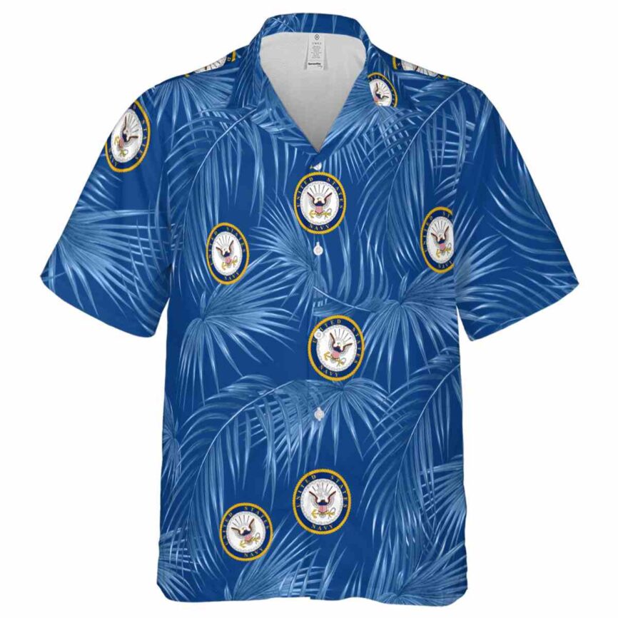 US Navy Palm Frond Hawaiian Shirt Fashion forward