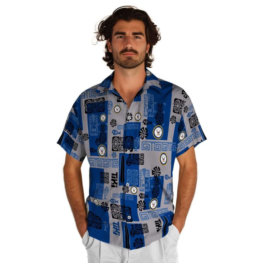 US Navy Tiki Motifs Hawaiian Shirt New Arrival