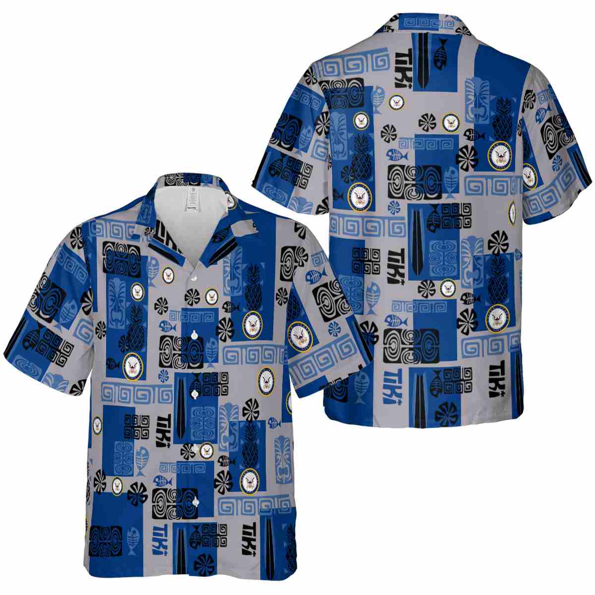 US Navy Tiki Motifs Hawaiian Shirt Premium grade US Navy Tiki Motifs Hawaiian Shirt Premium grade