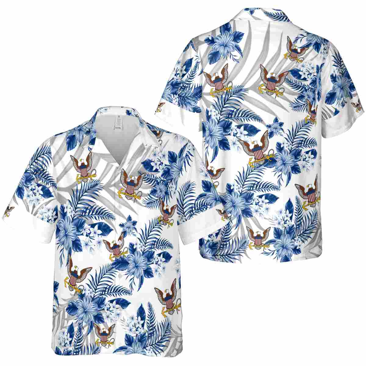 US Navy Tropical Blossom Hawaiian Shirt Premium grade US Navy Tropical Blossom Hawaiian Shirt Premium grade