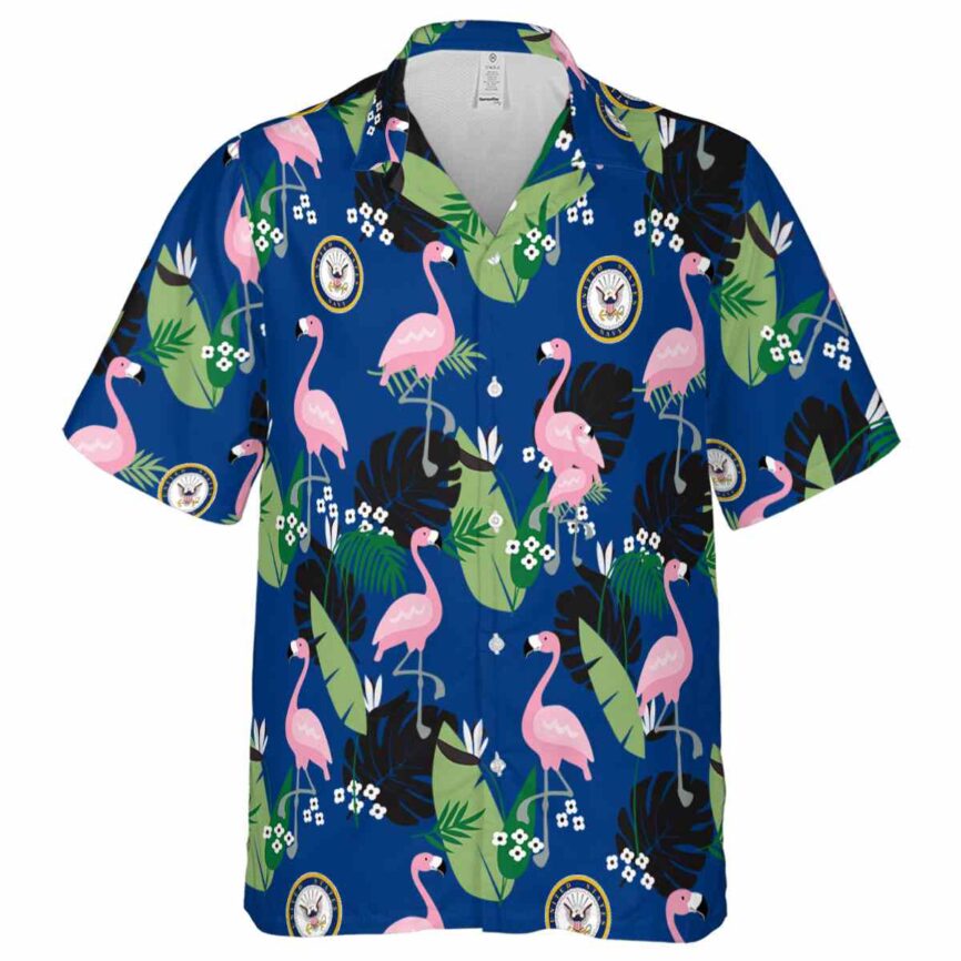 US Navy Tropical Flamingo Hawaiian Shirt Fashion forward