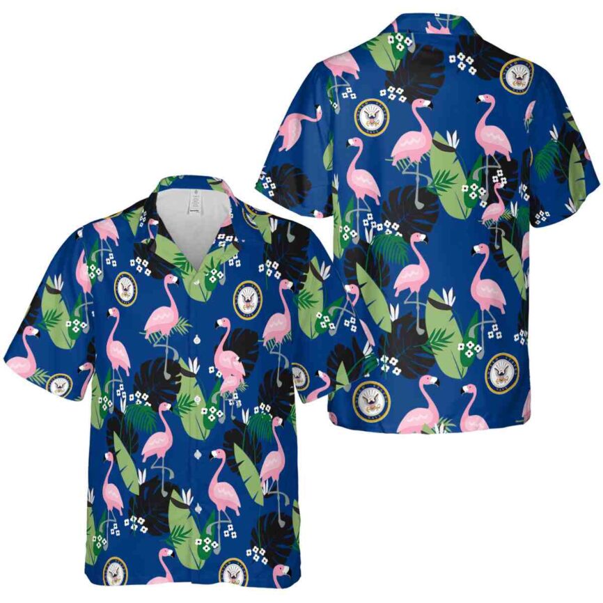 US Navy Tropical Flamingo Hawaiian Shirt Premium grade