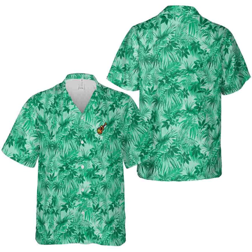 Ukulele Foliage Print Hawaiian Shirt Premium grade