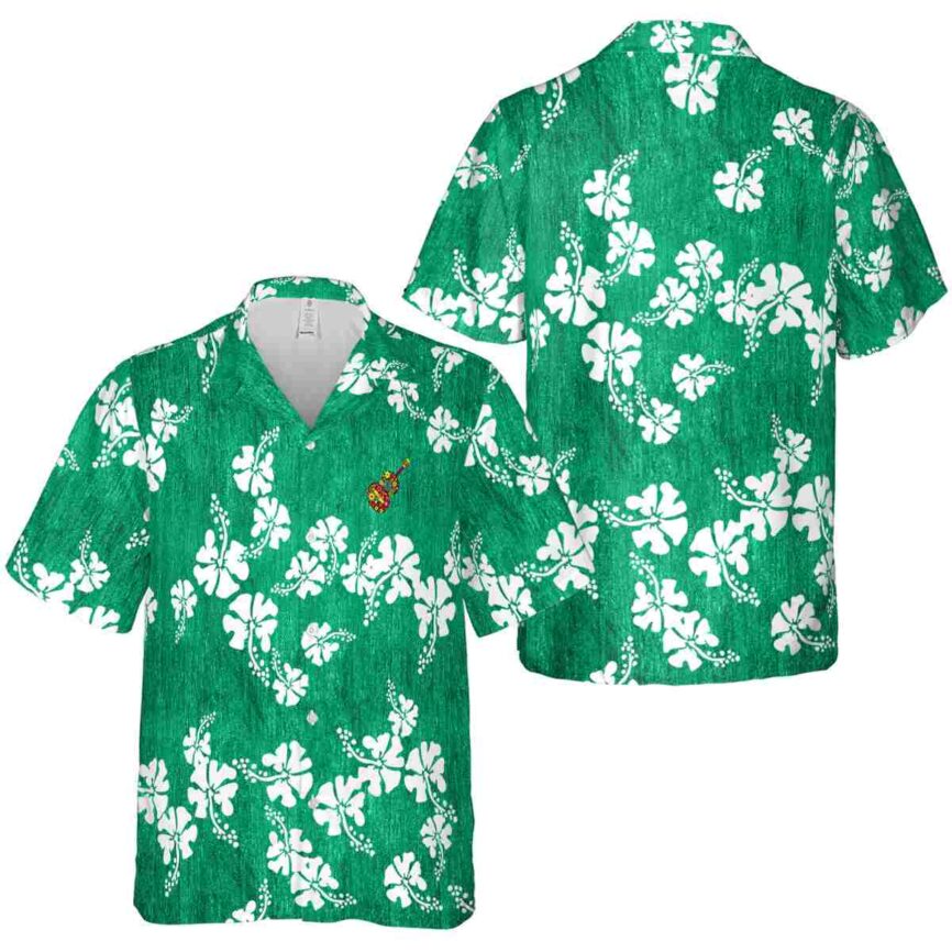 Ukulele Hibiscus Blossom Hawaiian Shirt Premium grade