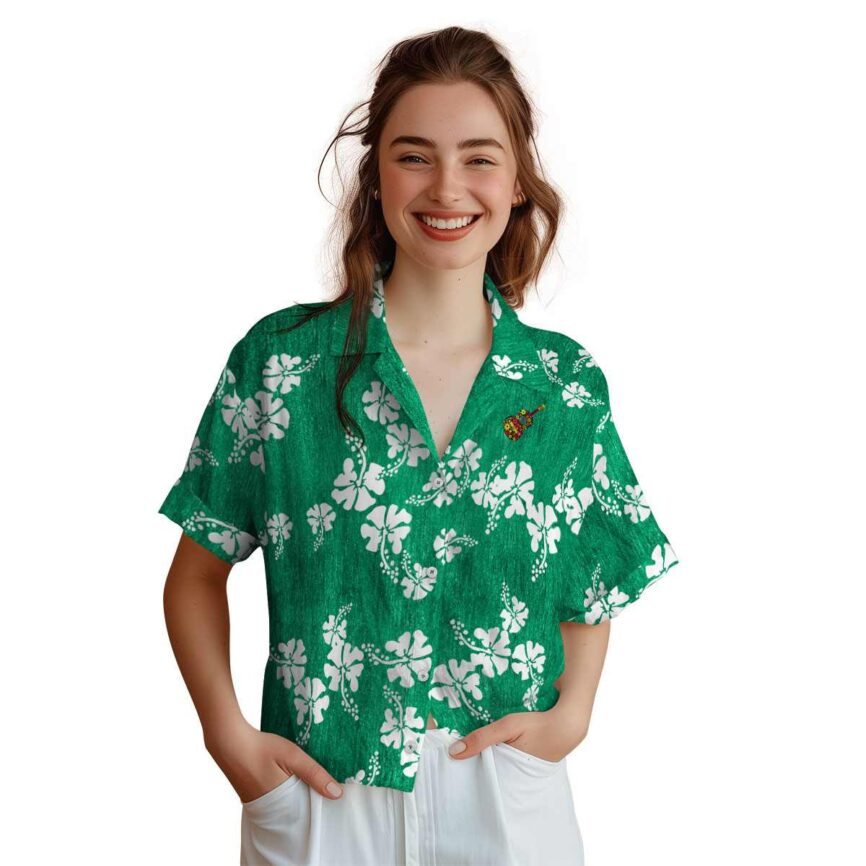 Ukulele Hibiscus Blossom Hawaiian Shirt Top rated