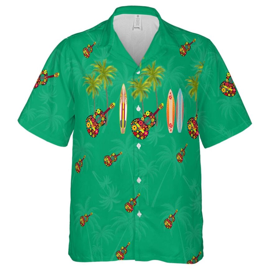 Ukulele Island Theme Hawaiian Shirt Fashion forward