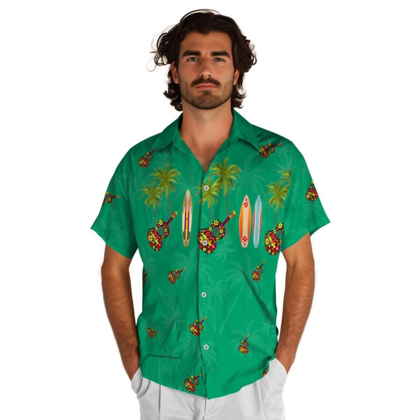 Ukulele Island Theme Hawaiian Shirt New Arrival