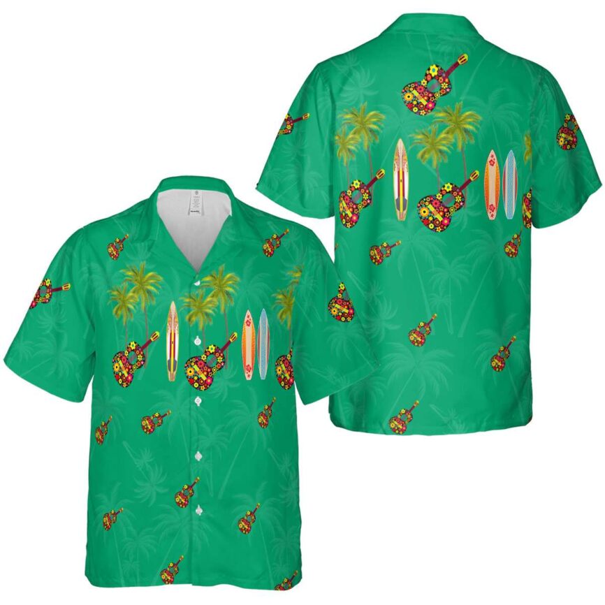 Ukulele Island Theme Hawaiian Shirt Premium grade