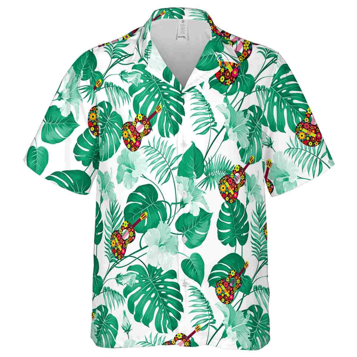 Ukulele Leaf Pattern Hawaiian Shirt Fashion forward Ukulele Leaf Pattern Hawaiian Shirt Fashion forward