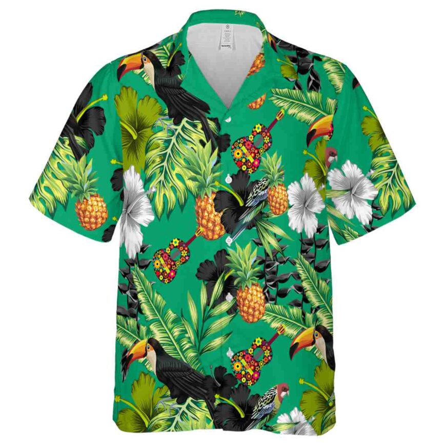 Ukulele Leafy Toucan Hawaiian Shirt Fashion forward