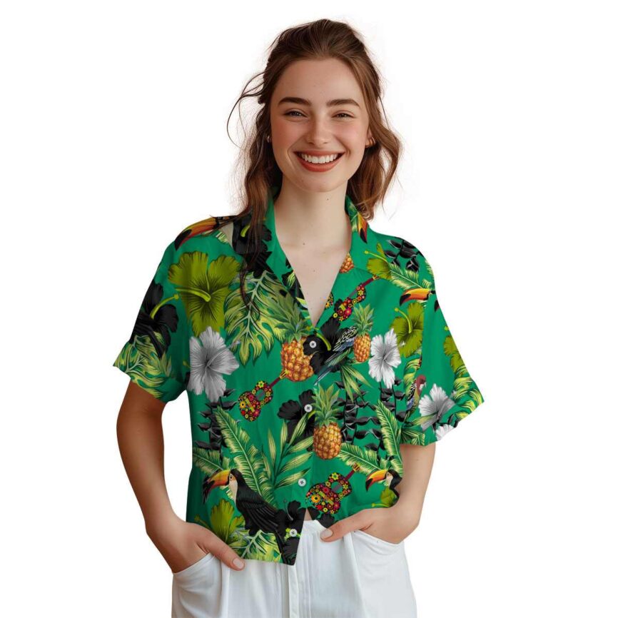 Ukulele Leafy Toucan Hawaiian Shirt Top rated