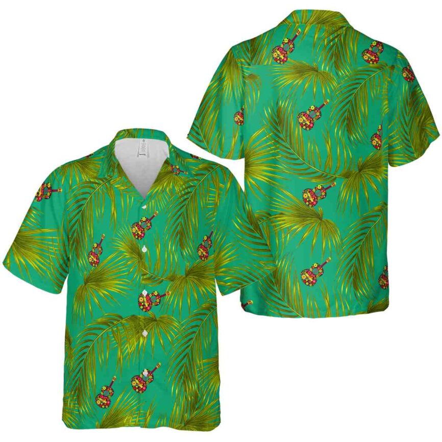 Ukulele Palm Frond Hawaiian Shirt Premium grade