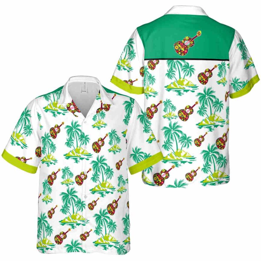 Ukulele Palm Island Graphic Hawaiian Shirt Premium grade