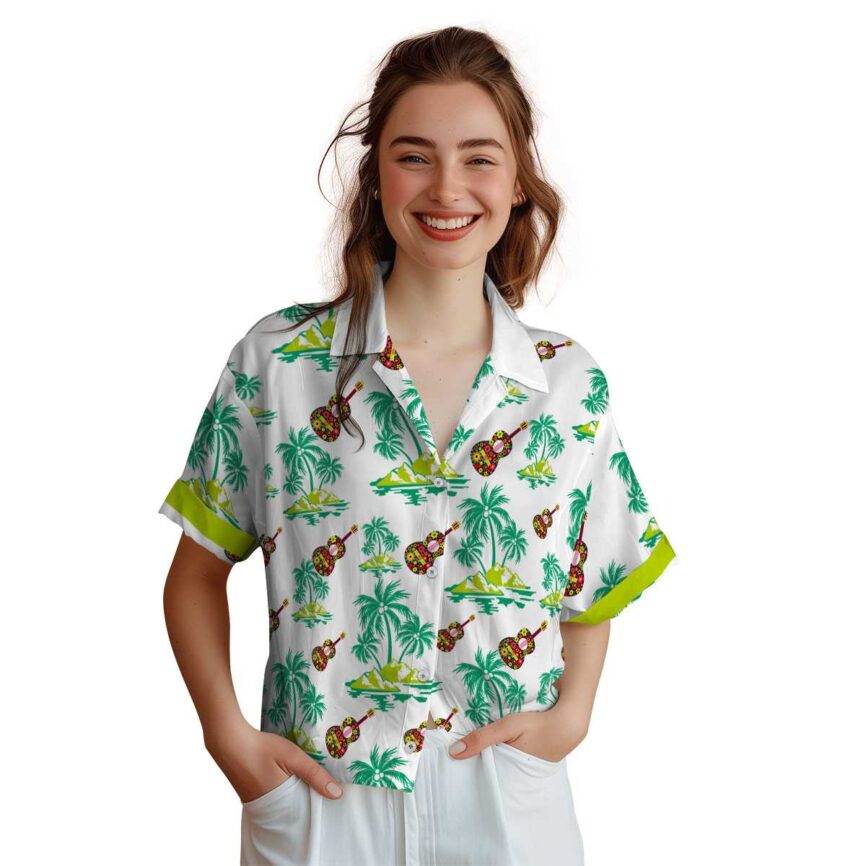 Ukulele Palm Island Graphic Hawaiian Shirt Top rated