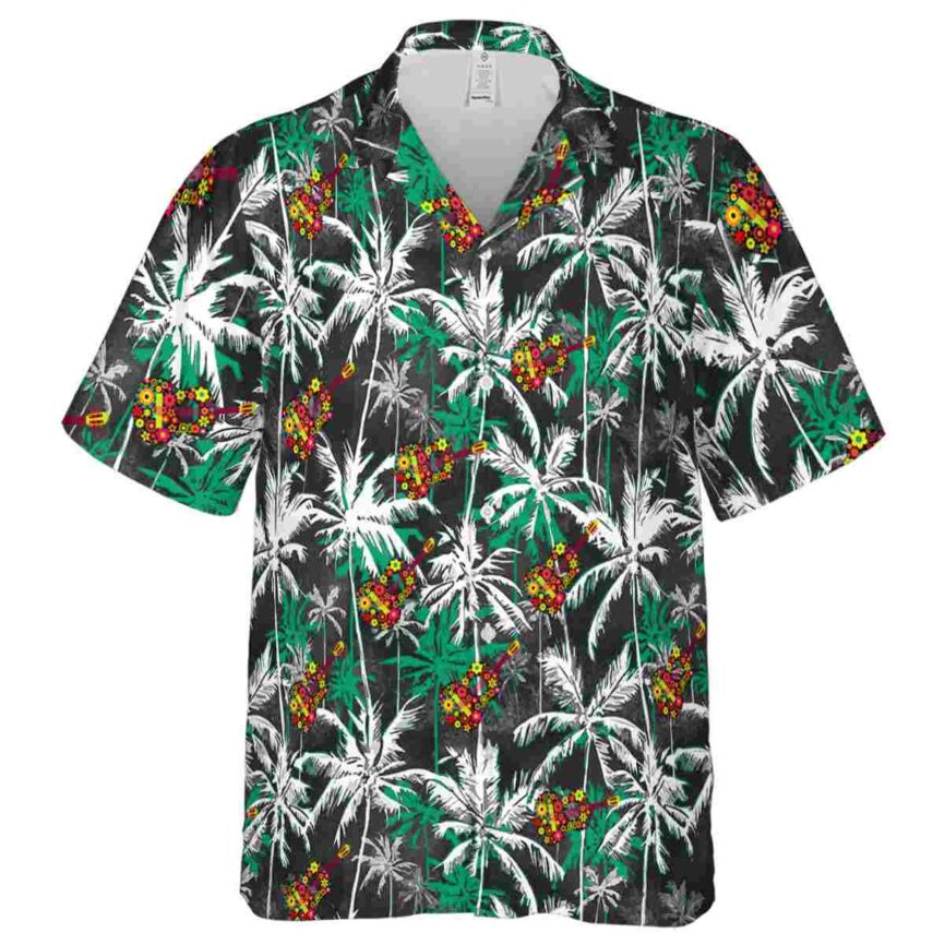 Ukulele Palm Themed Hawaiian Shirt Fashion forward