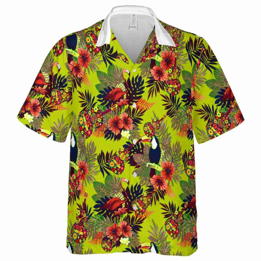 Ukulele Tropical Bird Hawaiian Shirt Fashion forward