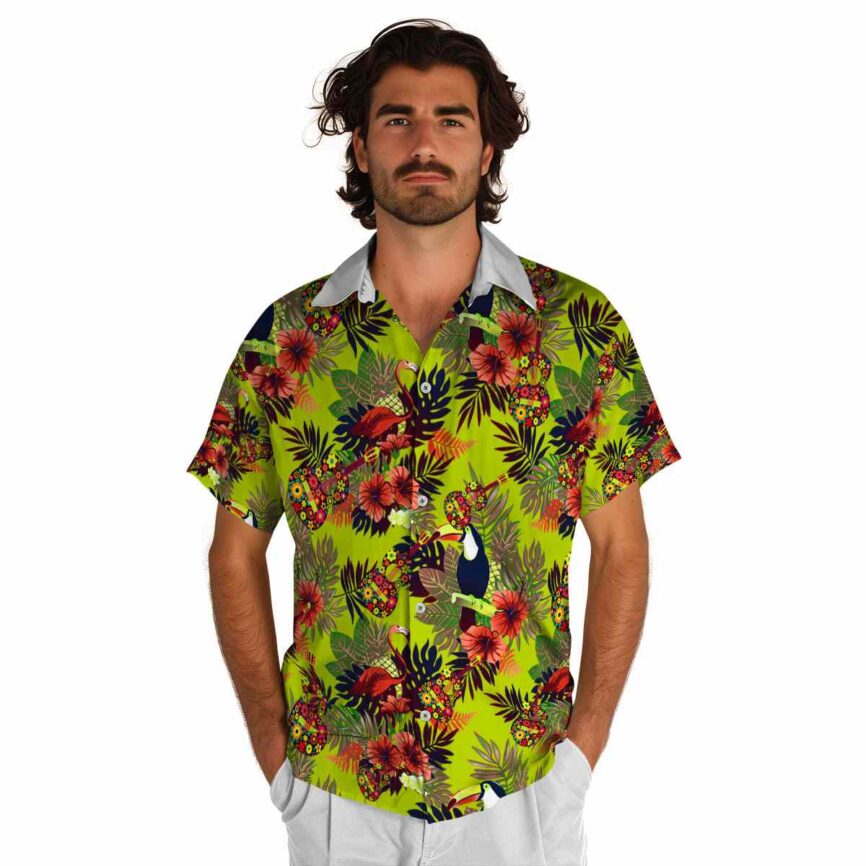 Ukulele Tropical Bird Hawaiian Shirt New Arrival