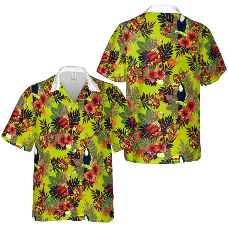 Ukulele Tropical Bird Hawaiian Shirt Premium grade