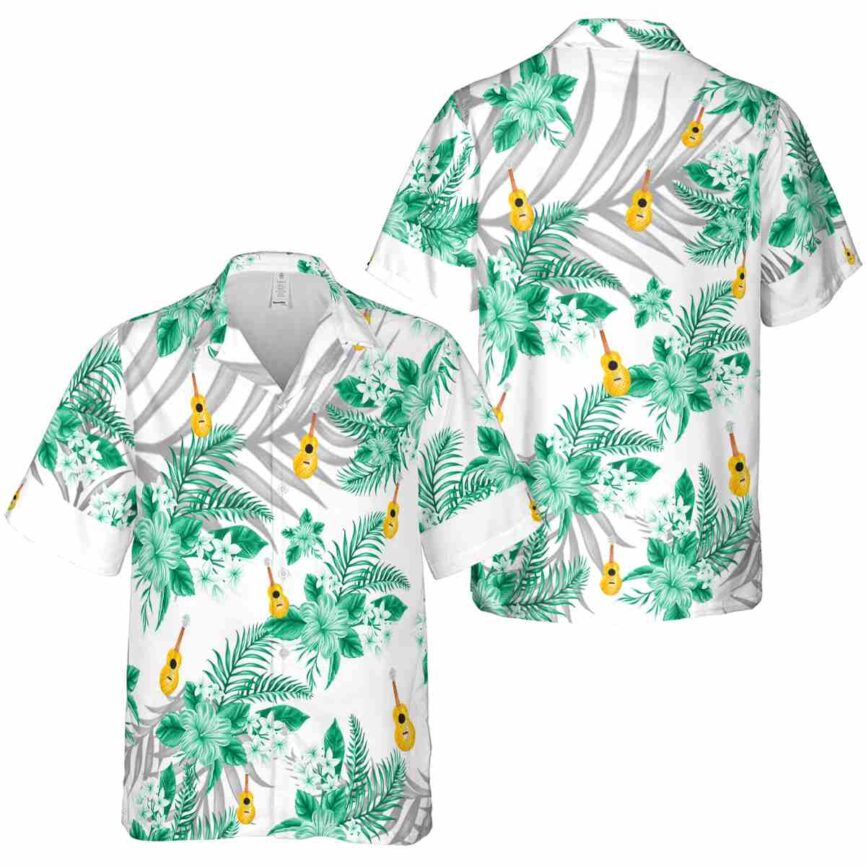 Ukulele Tropical Blossom Hawaiian Shirt Premium grade