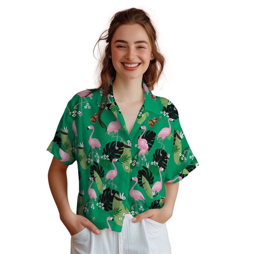 Ukulele Tropical Flamingo Hawaiian Shirt Top rated