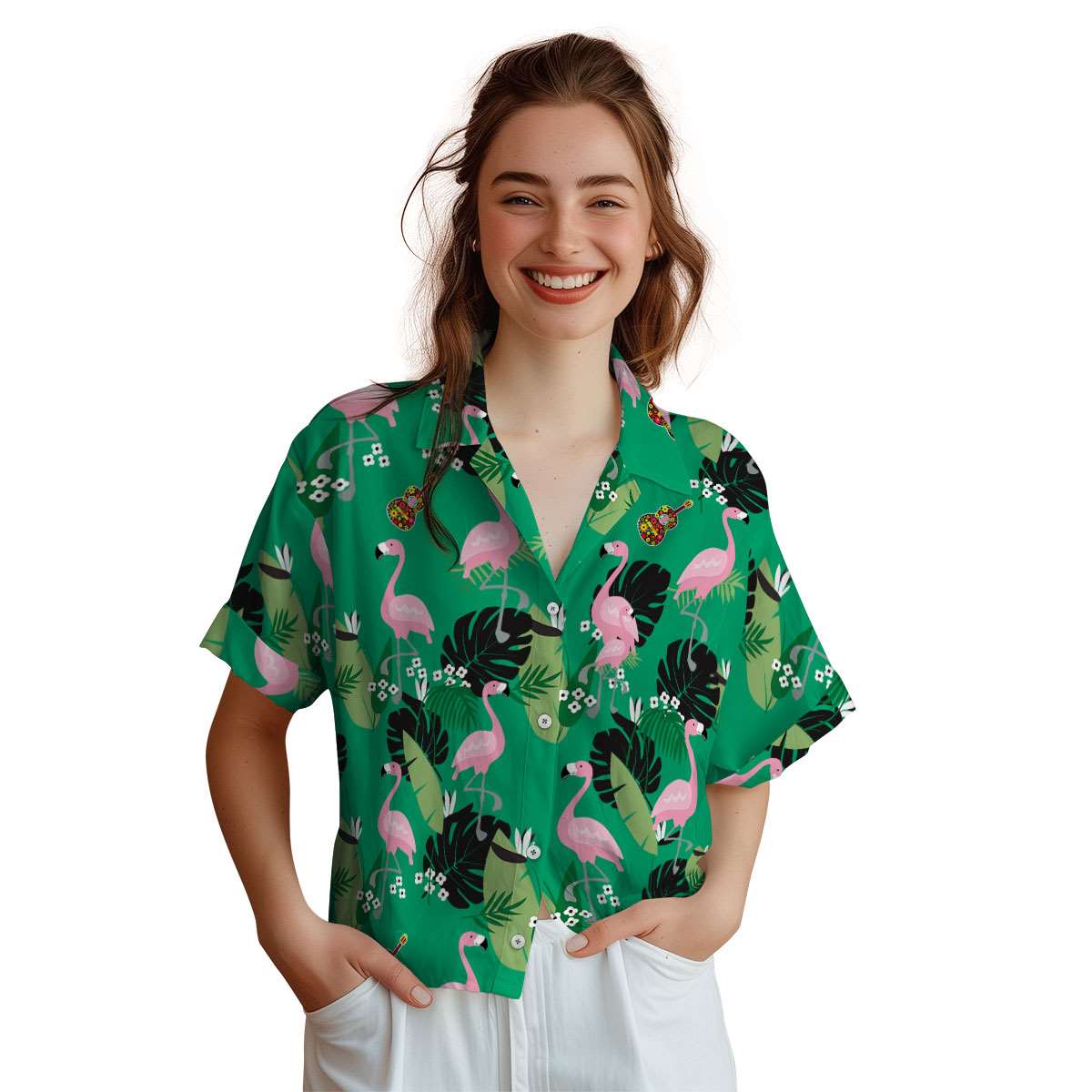 Ukulele Tropical Flamingo Hawaiian Shirt Top rated Ukulele Tropical Flamingo Hawaiian Shirt Top rated