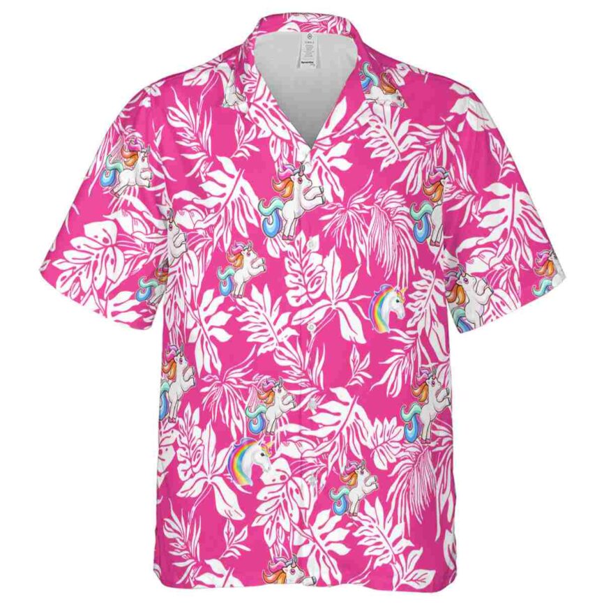 Unicorn Bold Foliage Hawaiian Shirt Fashion forward