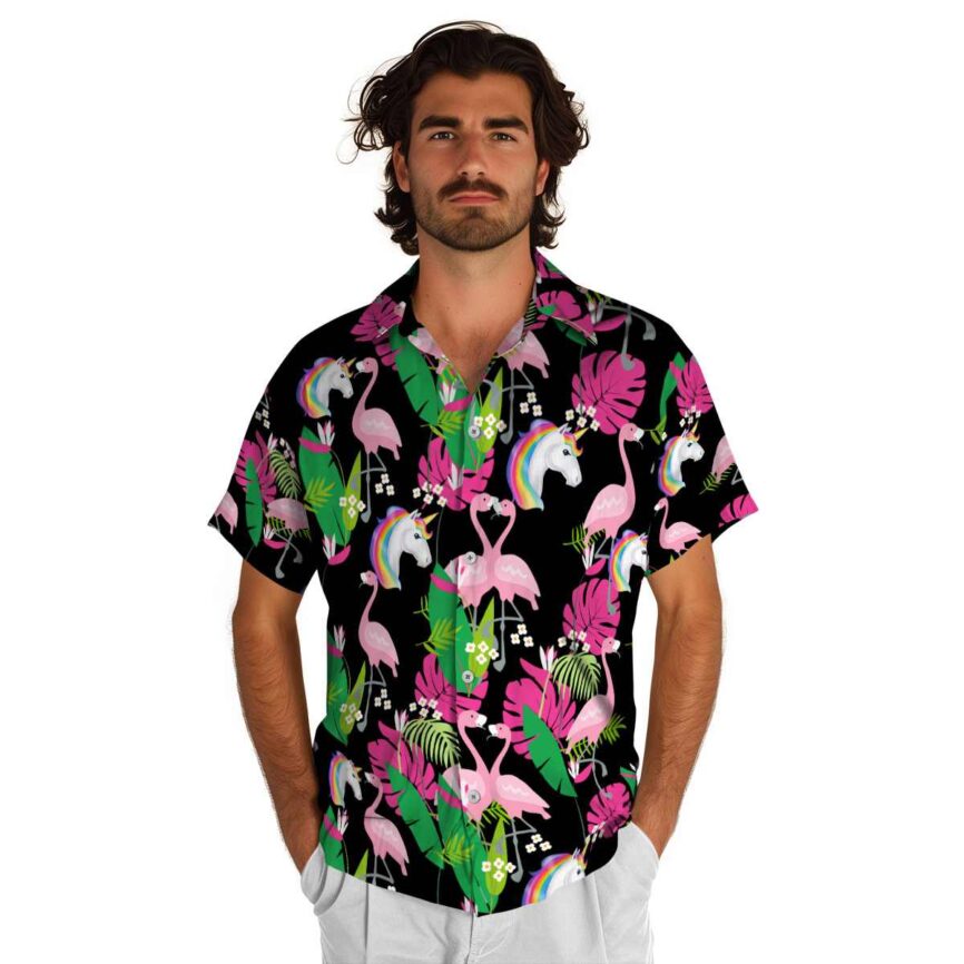 Unicorn Flamingo Leaf Hawaiian Shirt New Arrival