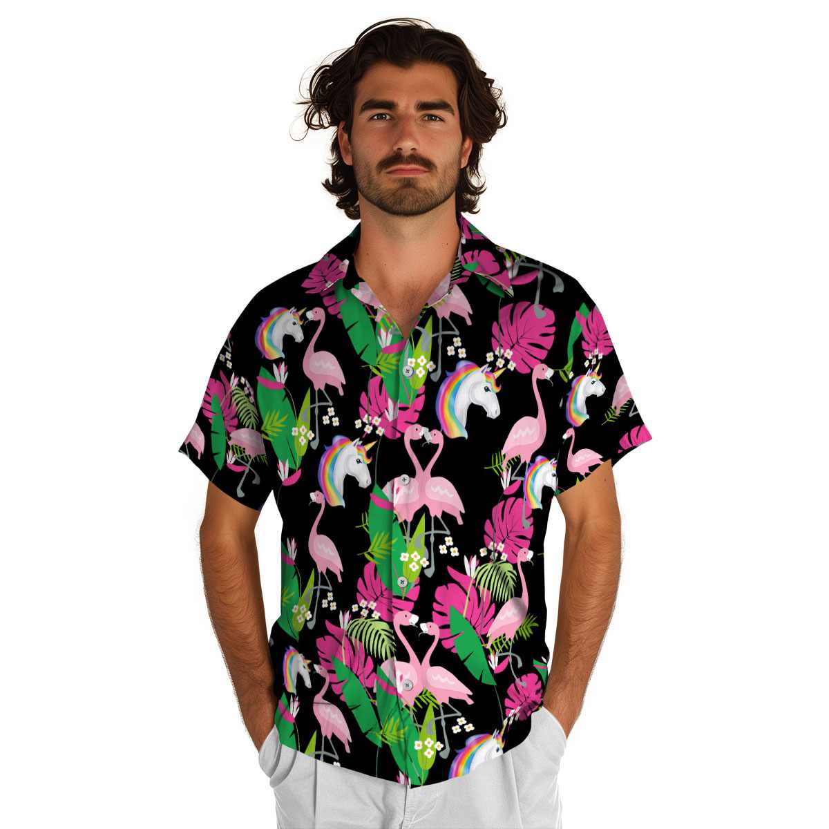 Unicorn Flamingo Leaf Hawaiian Shirt New Arrival Unicorn Flamingo Leaf Hawaiian Shirt New Arrival