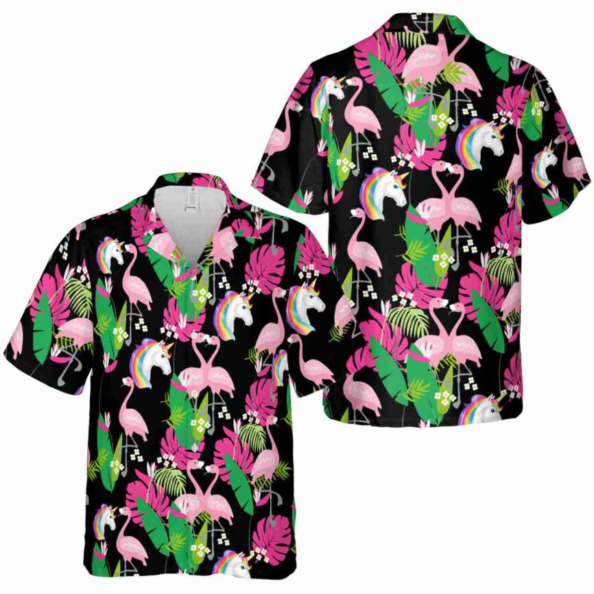 Unicorn Flamingo Leaf Hawaiian Shirt Premium grade