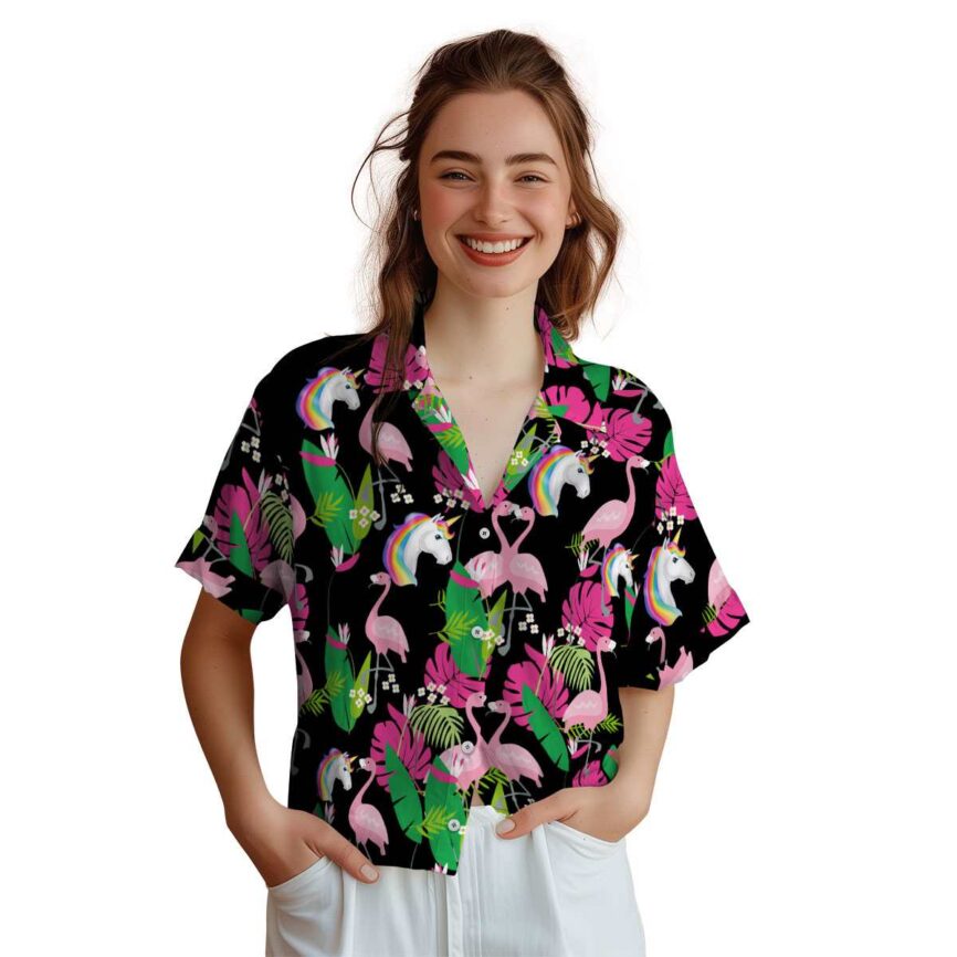 Unicorn Flamingo Leaf Hawaiian Shirt Top rated
