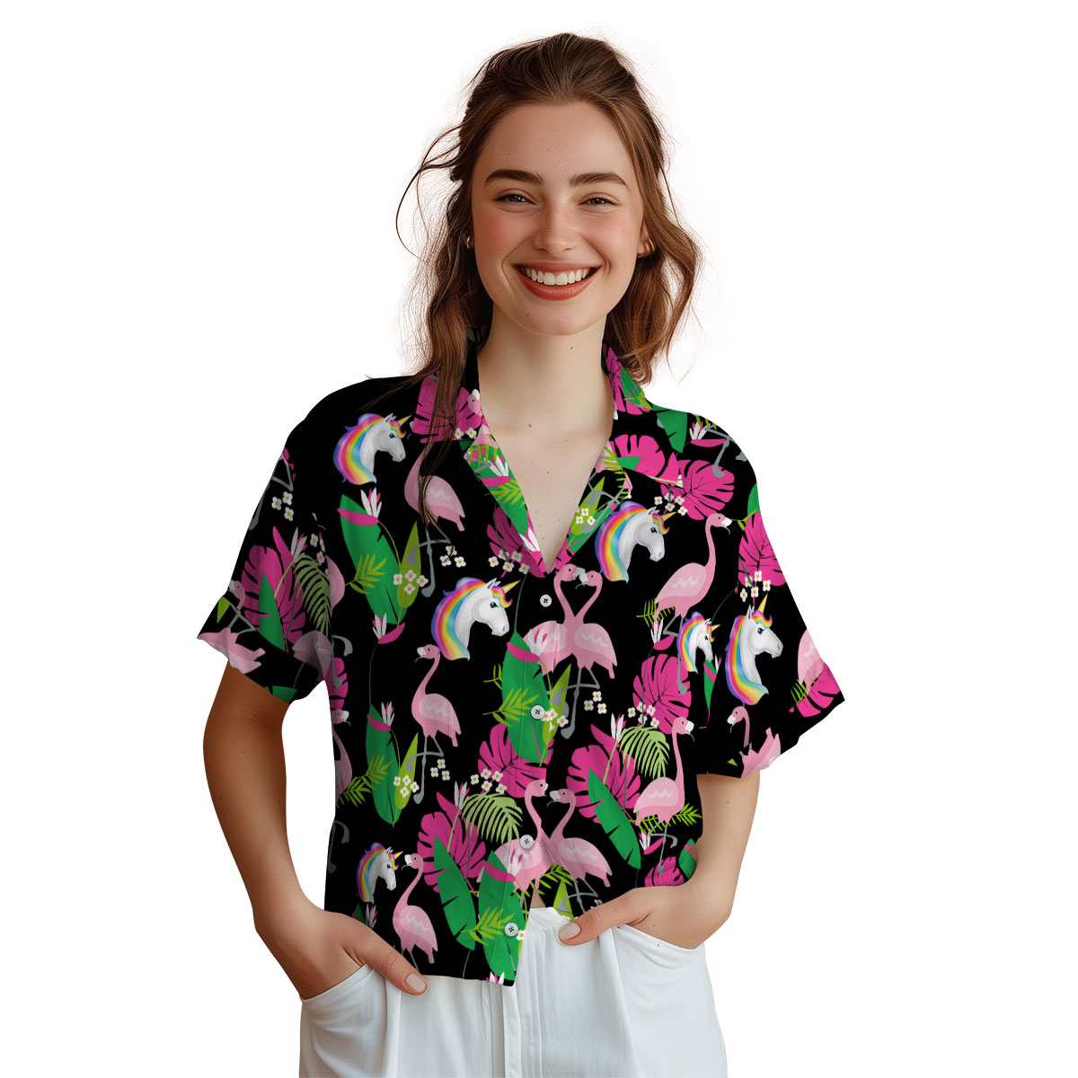 Unicorn Flamingo Leaf Hawaiian Shirt Top rated Unicorn Flamingo Leaf Hawaiian Shirt Top rated