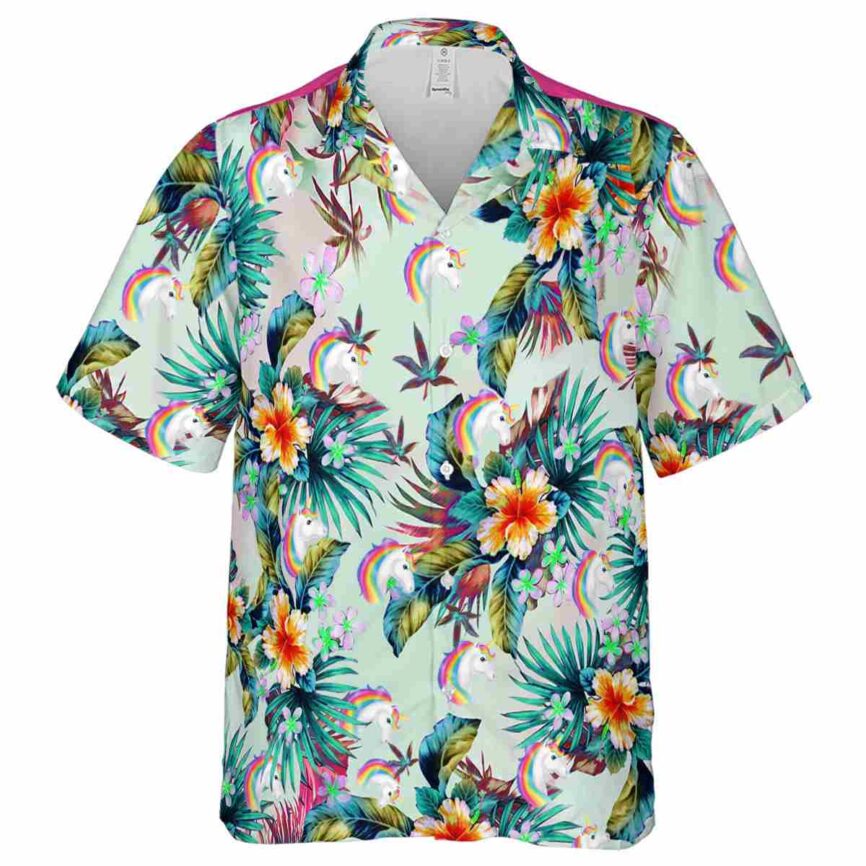 Unicorn Floral Burst Hawaiian Shirt Fashion forward