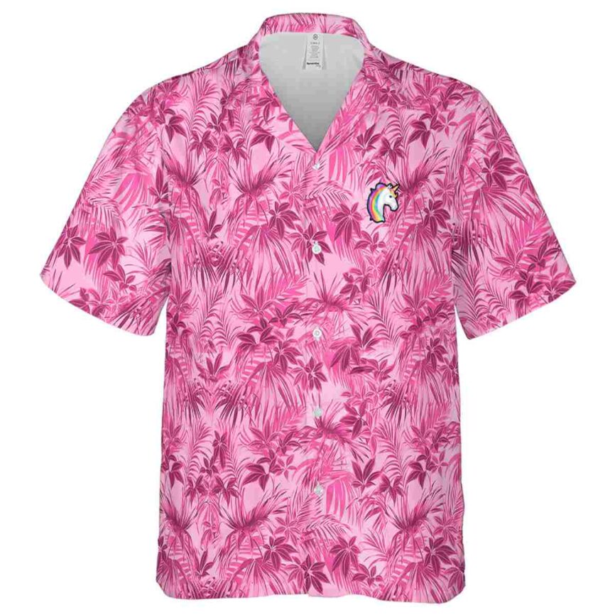 Unicorn Foliage Print Hawaiian Shirt Fashion forward