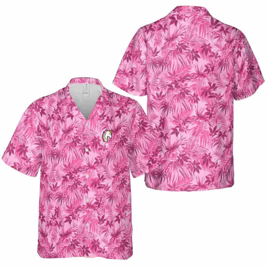 Unicorn Foliage Print Hawaiian Shirt Premium grade