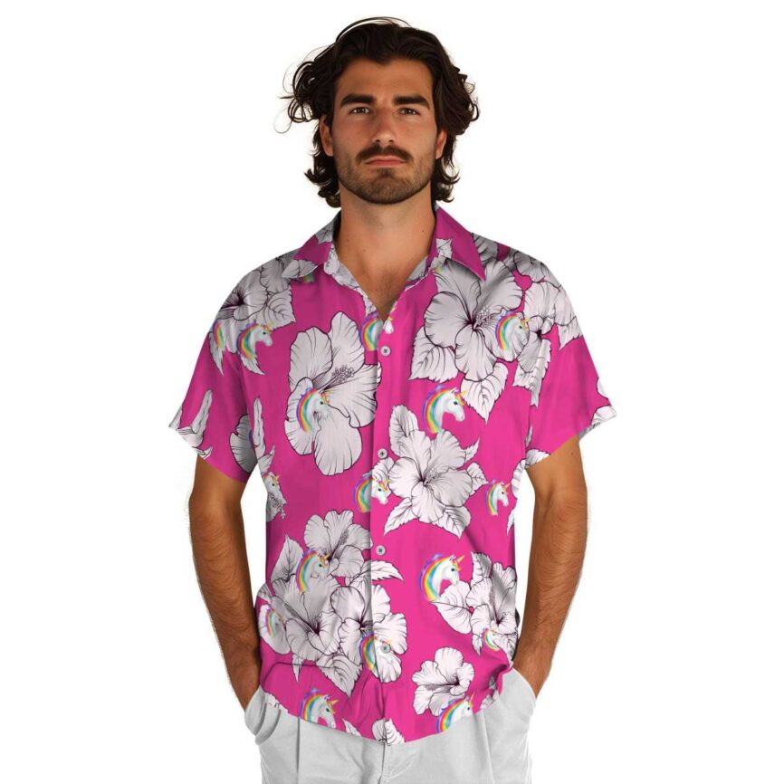 Unicorn Hibiscus Flower Hawaiian Shirt New Arrival