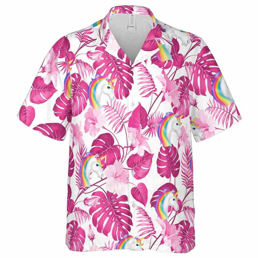 Unicorn Leaf Pattern Hawaiian Shirt Fashion forward