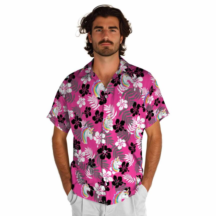 Unicorn Leafy Hibiscus Hawaiian Shirt New Arrival