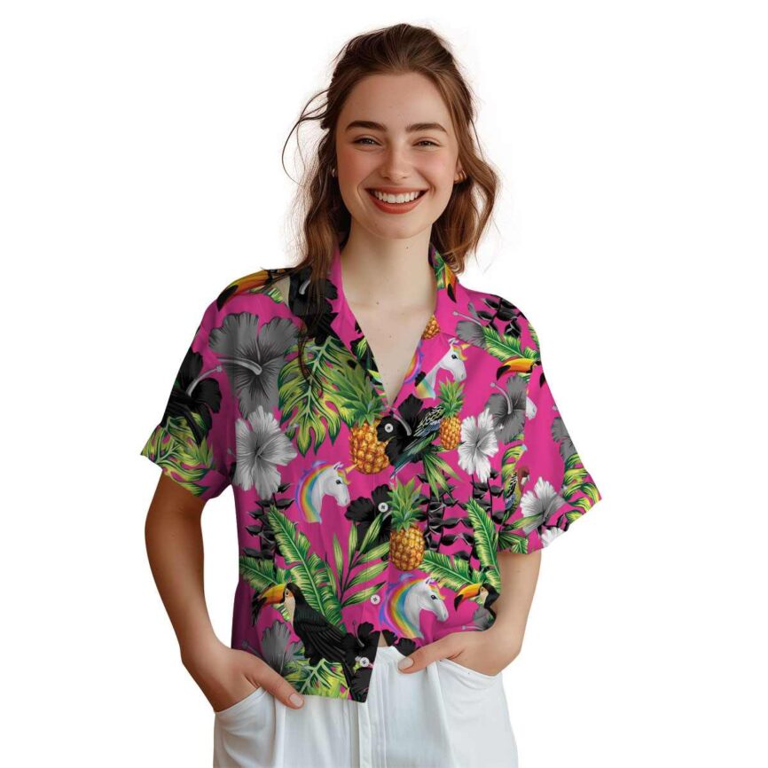 Unicorn Leafy Toucan Hawaiian Shirt Top rated