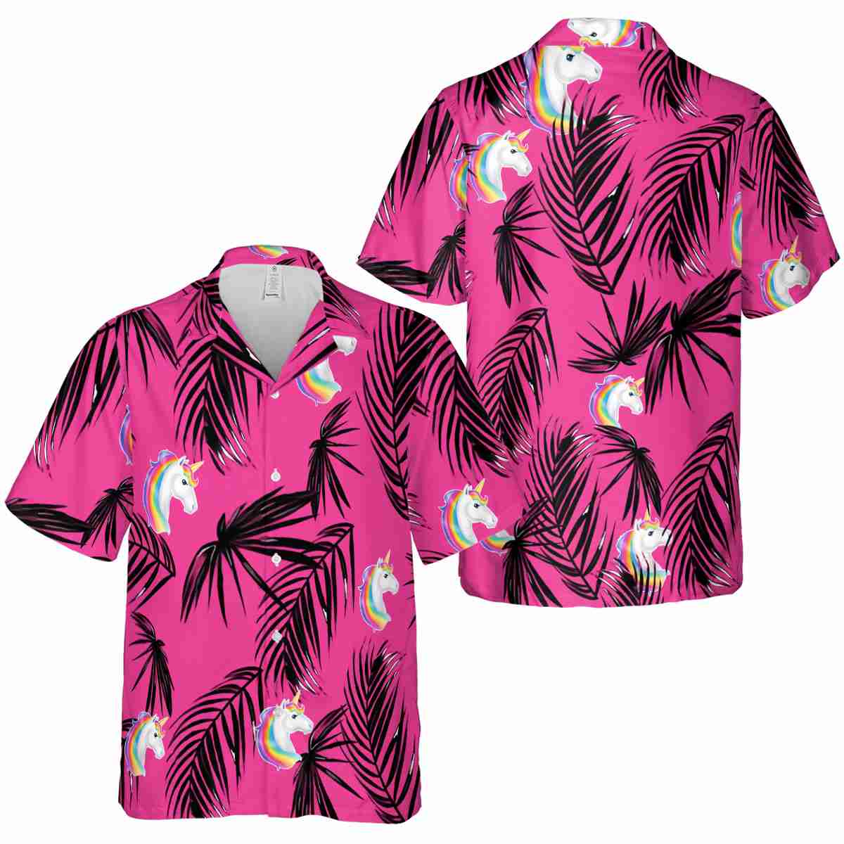 Unicorn Monochrome Palm Hawaiian Shirt Premium grade Unicorn Monochrome Palm Hawaiian Shirt Premium grade