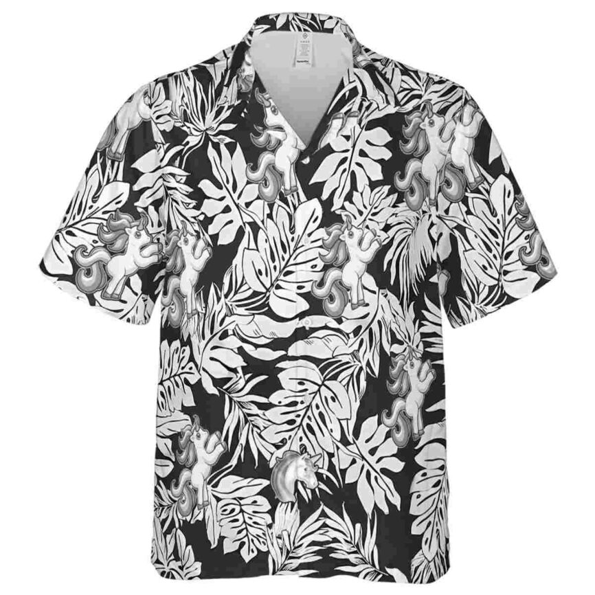 Unicorn Monstera Foliage Hawaiian Shirt Fashion forward