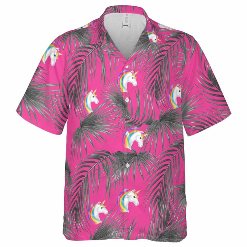 Unicorn Palm Frond Hawaiian Shirt Fashion forward