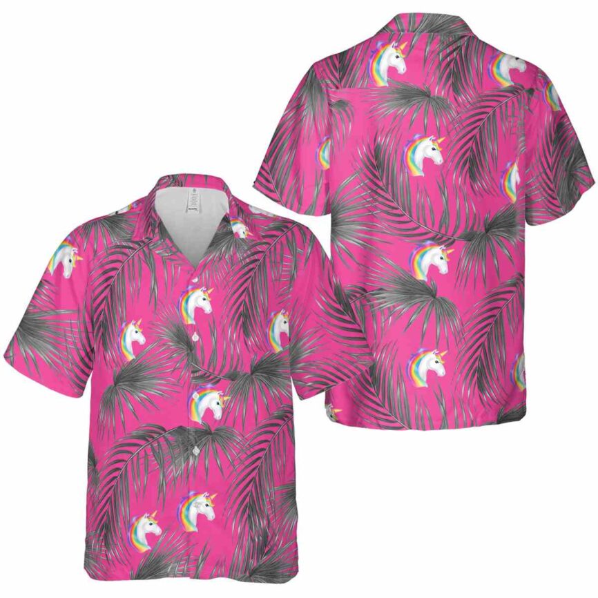 Unicorn Palm Frond Hawaiian Shirt Premium grade