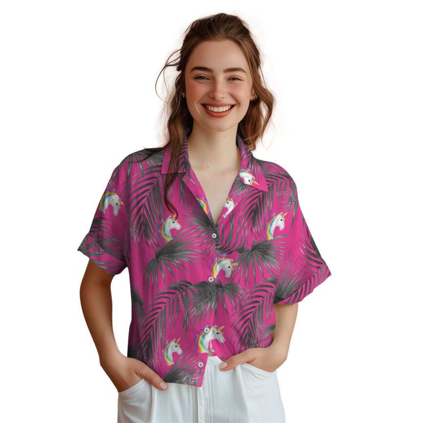 Unicorn Palm Frond Hawaiian Shirt Top rated