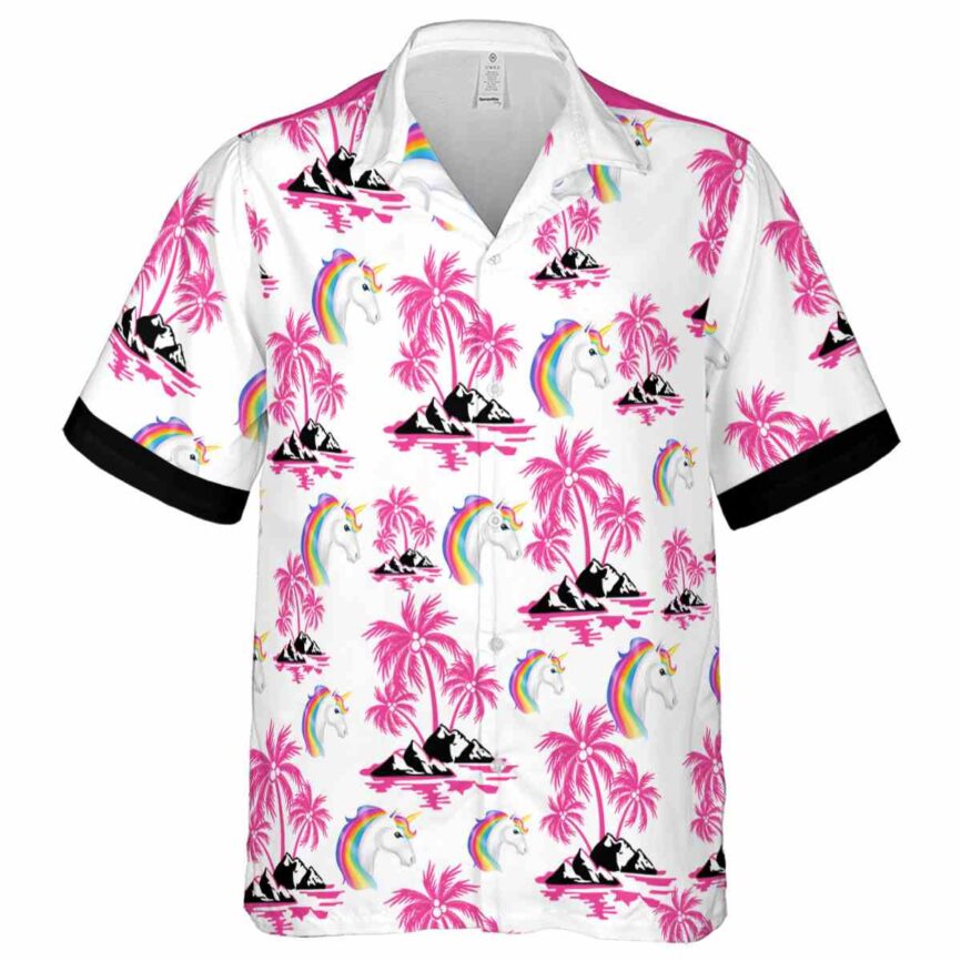 Unicorn Palm Island Graphic Hawaiian Shirt Fashion forward