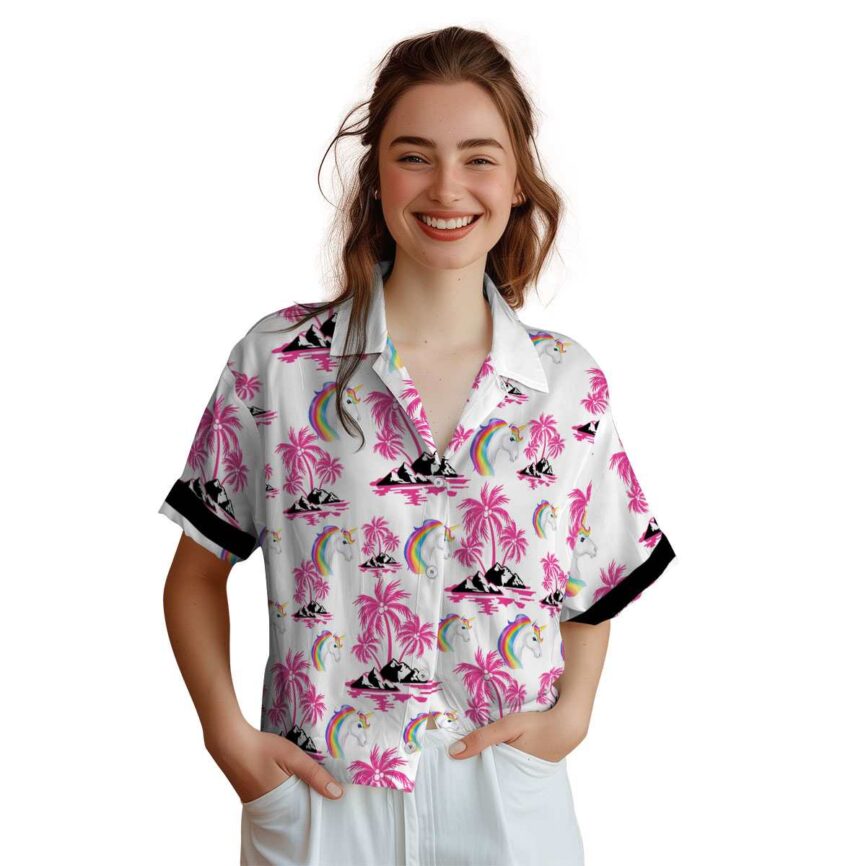 Unicorn Palm Island Graphic Hawaiian Shirt Top rated